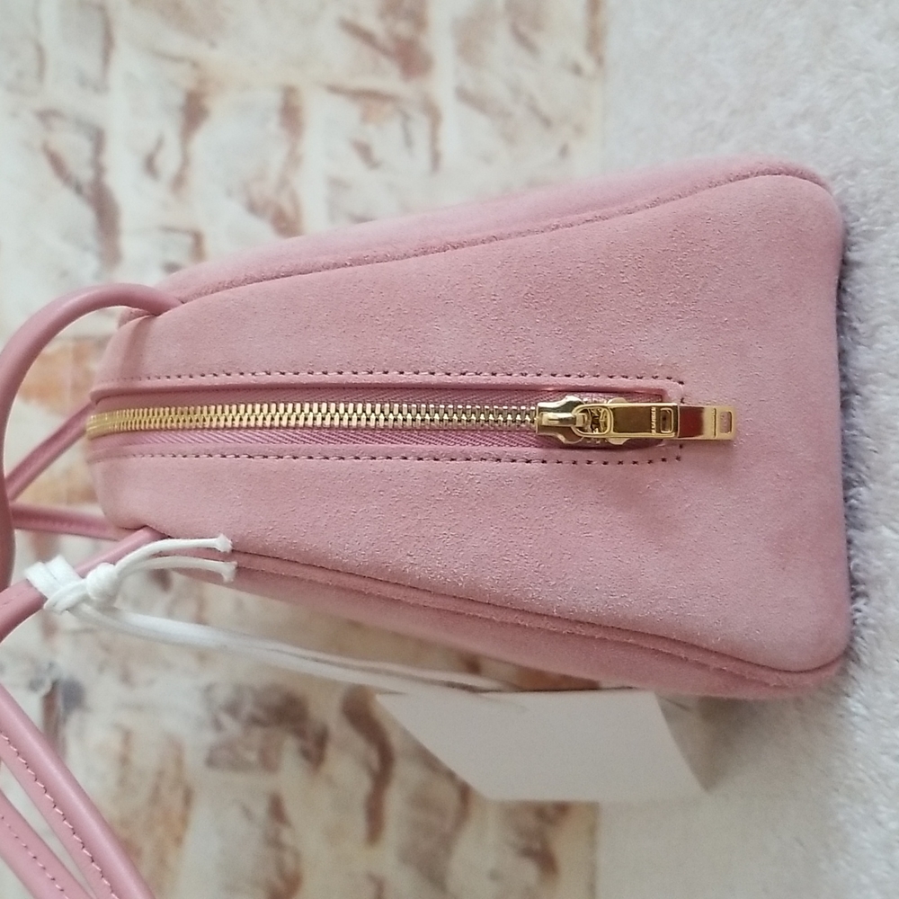 New Jil Sander Dome Medium Suede Crossbody Bag. - Picture 6 of 15